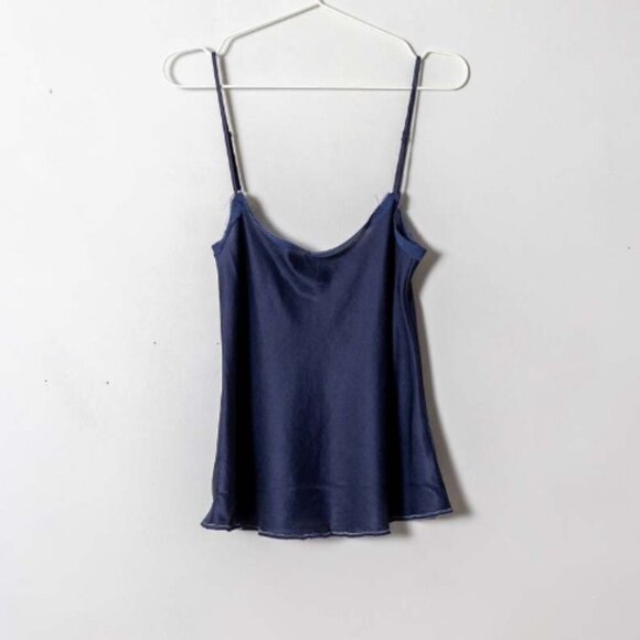Brazeau Tricot Paperbag Silk Blend Cami Nightfall Navy Size 1/XS NWT - Picture 3 of 7